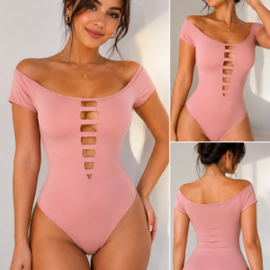 Molde digital de body femenino con escote ojal al hombro. Ideal para confeccionar prendas casuales, trajes de baño y outfits modernos en licra.