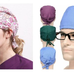 Molde digital de gorro médico quirúrgico unisex tipo cofia profesional para uniforme hospitalario.